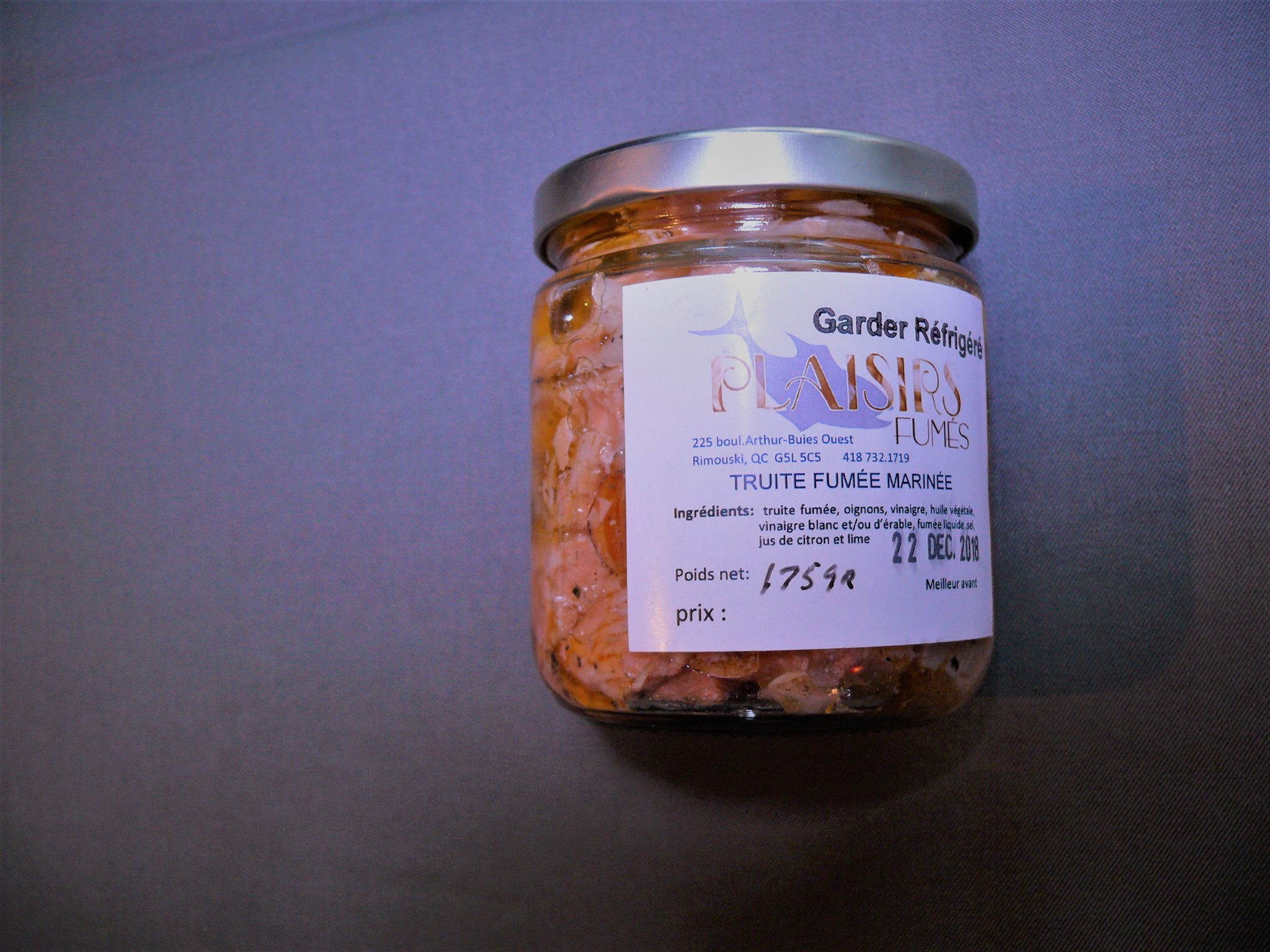 Truite fumée marinée