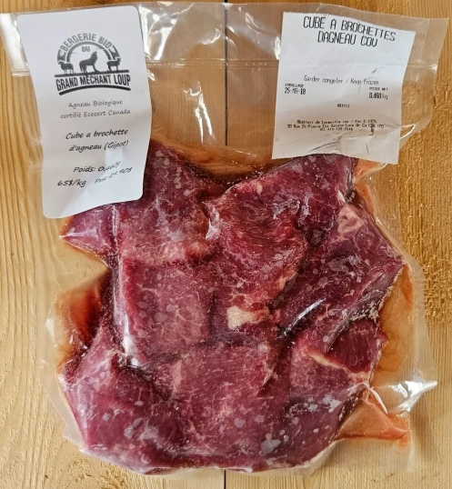 Cubes à brochettes (Gigot d’agneau)