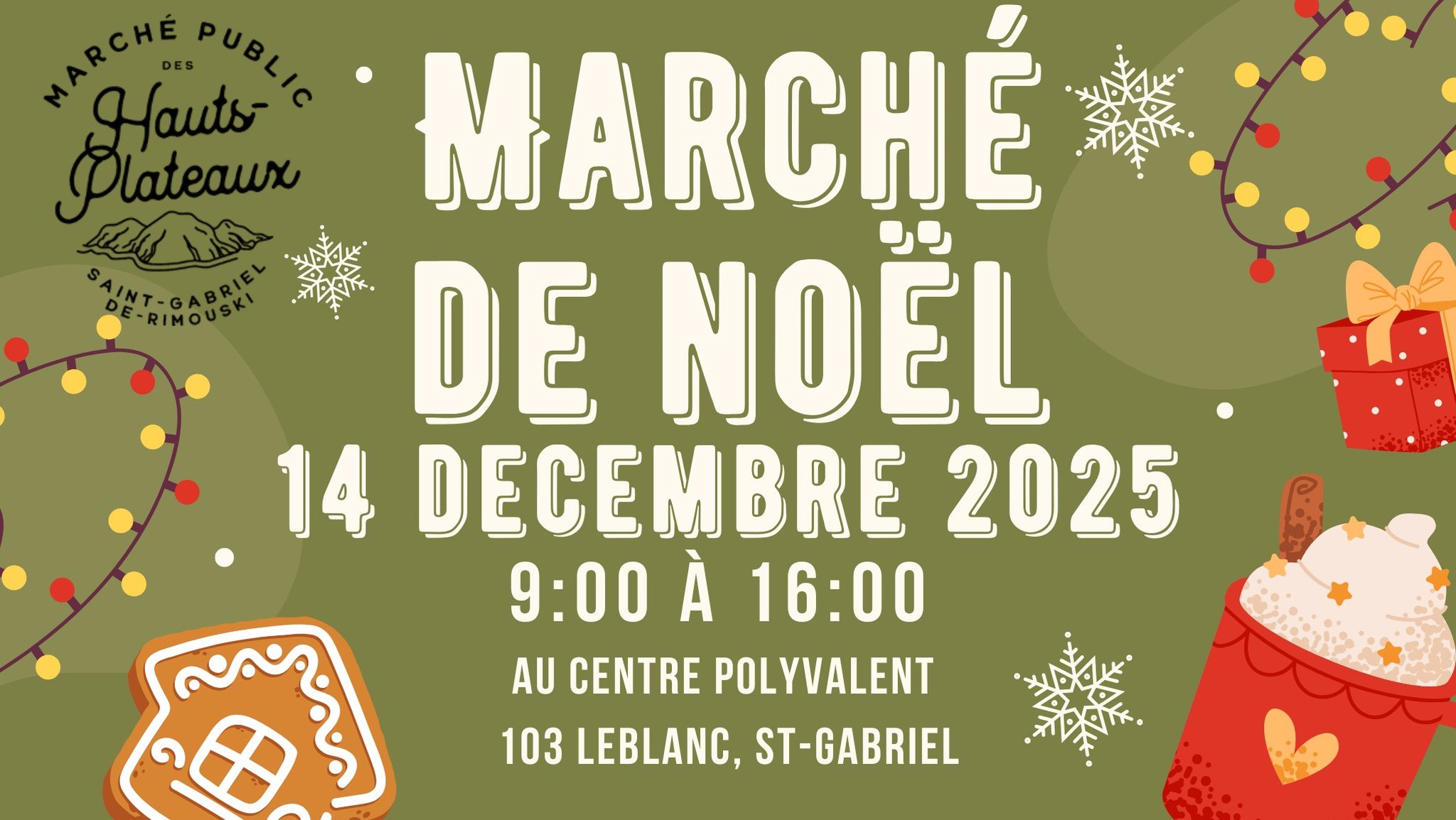 Marché de Noël du Marché public des Hauts-Plateaux
